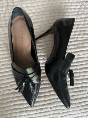 Banana Republic Leather Loafer Heels, Size 6.5